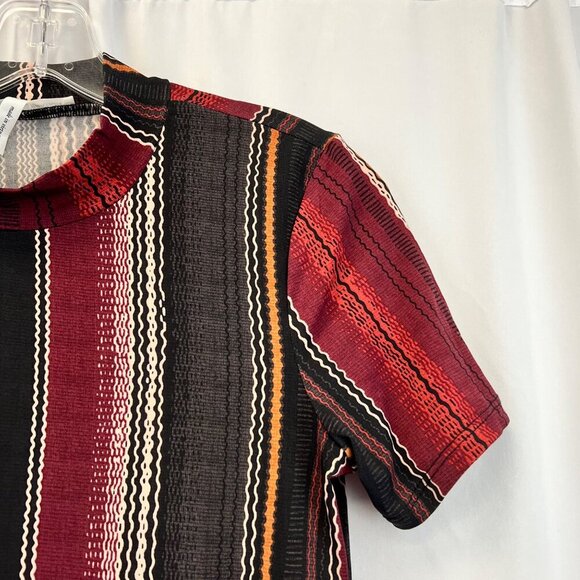 BCBGeneration Striped Shift Dress Short Sleeve Above Knee Multicolor Size Small - Picture 4 of 9